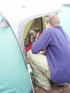 Универсальная трехместная туристическая палатка с большим тамбуром и ветрозащитной юбкой. Alexika Tower 3 Plus Fib