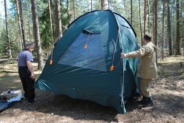 Трехместная кемпинговая палатка купольного типа. Alexika Minnesota 3 Luxe