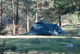 Универсальная трехместная туристическая палатка с двумя входами и двумя тамбурами. Alexika Rondo 3 Plus Fib